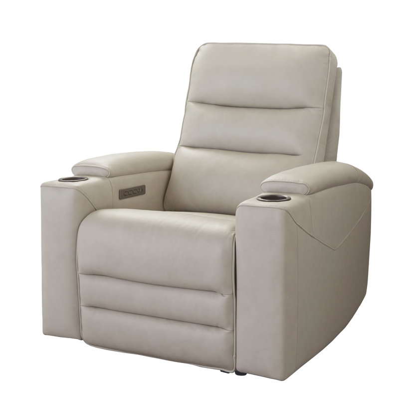 Gardeis Power Zero Gravity Recliner, Cream Genuine Leather