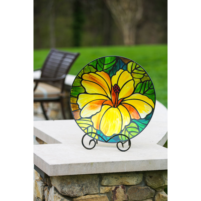 Bain d’oiseaux hibiscus art nouveau