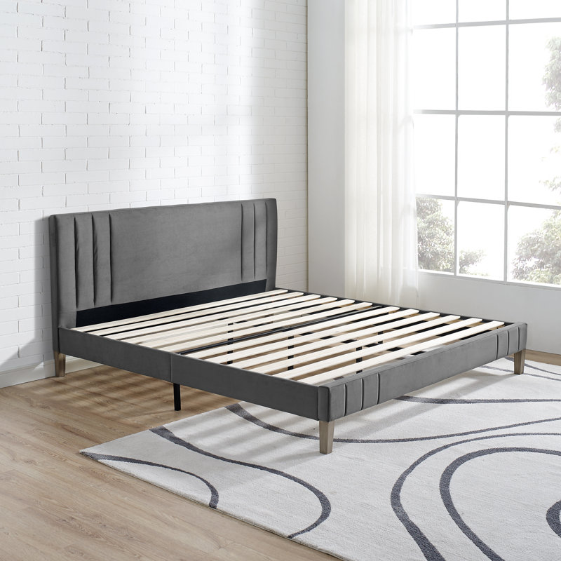 Moniz Upholstered Platform Bed, Antonio Midnight, Queen
