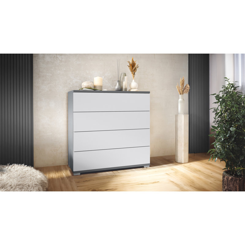 Ayomi Storage Unit Accent Chest, Anthracite/White matt
