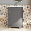 Petit meuble-lavabo avec lavabo en céramique Reylin-917456695