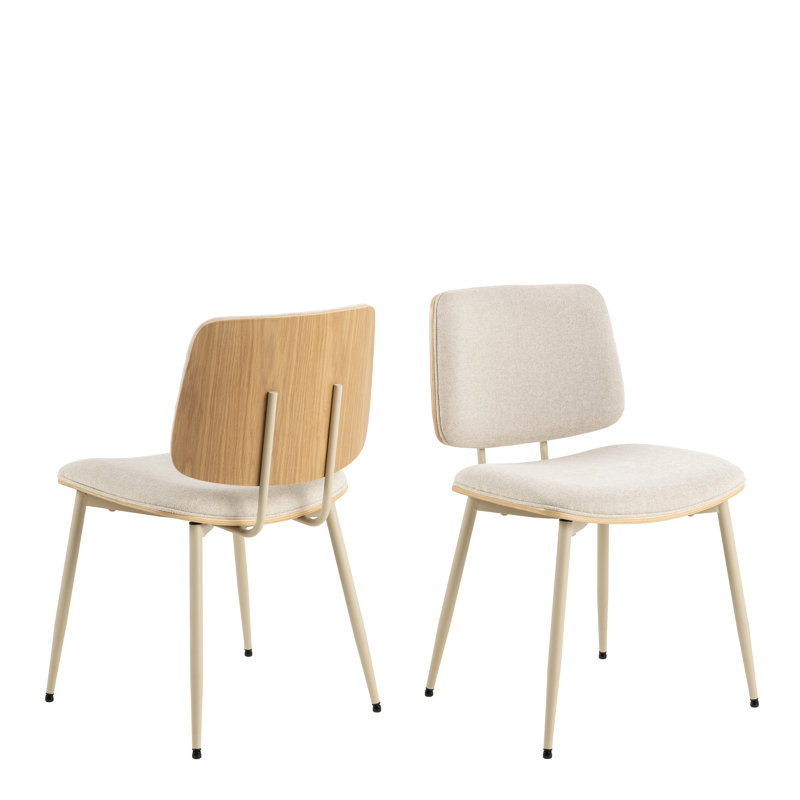 81.5cm H Fabric Upholstered Side Chair in Grey