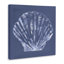 Art mural bleu sur toile coquillage bleu par Julie Derice
