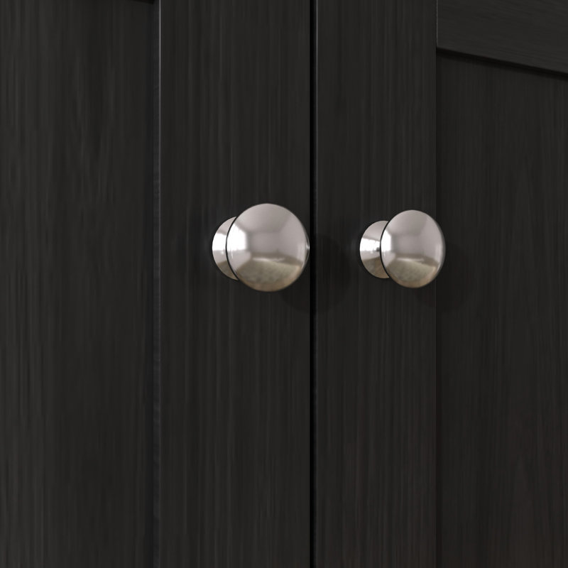 Meuble-lavabo 35,5 po, finition noire, lavabo en résine, 3 tiroirs, portes à fermeture douce, armoire à fermeture en douceur Water-American Design, conception Splash, fabrication en contreplaqué