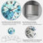 Nuage blanc sur marbre bleu I - horloge murale moderne-1667668581