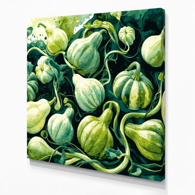 Vegetables Bottle Gourd Green Canvas Wall Art