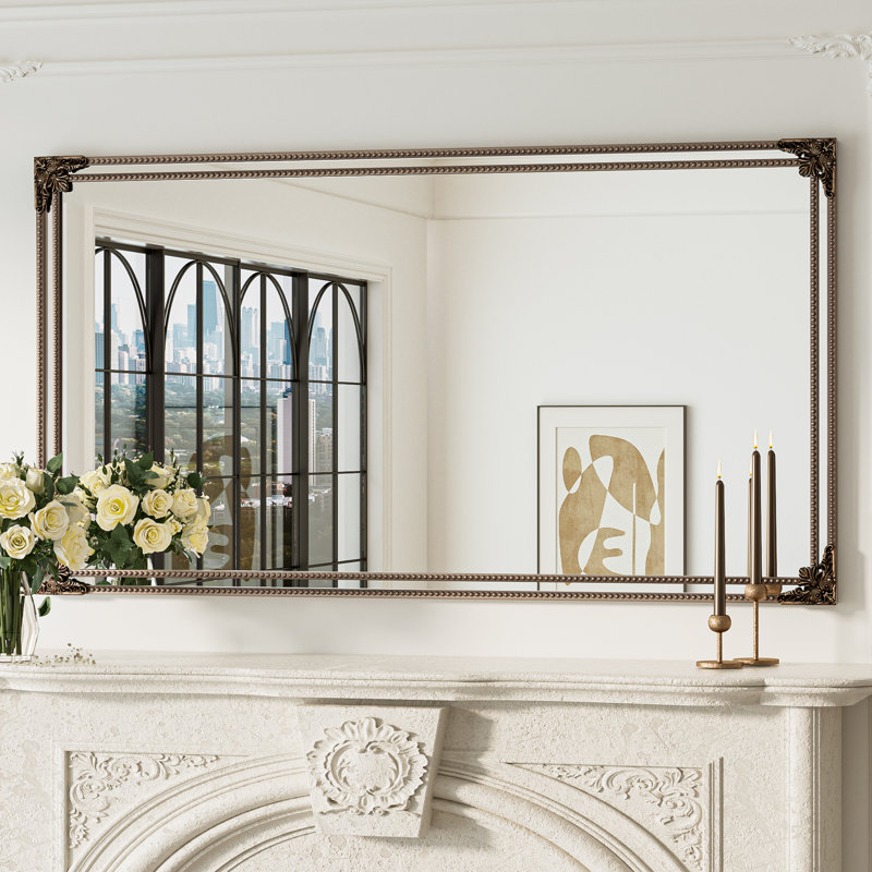 Miroir décoratif mural Berrilee, Or antique, 55 po x 30 po