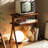 Nut-brown Solid Wood Rectangular Console Table-1604756376
