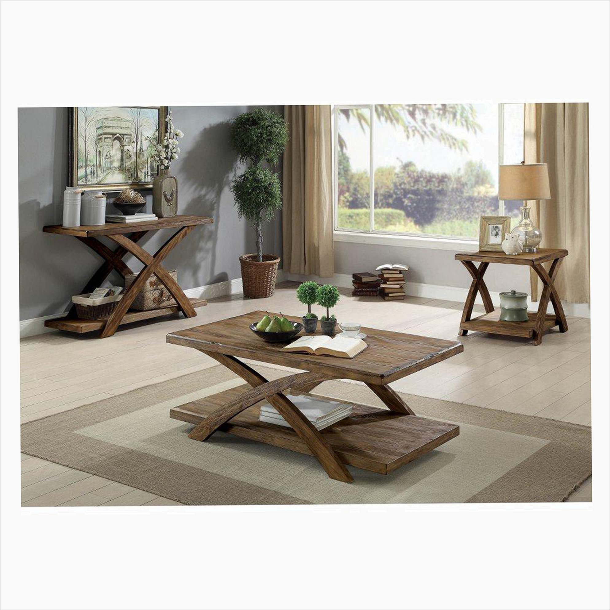 Gracie Oaks Transitional 3pc Table set Occasional Tables Living Room 1x ...