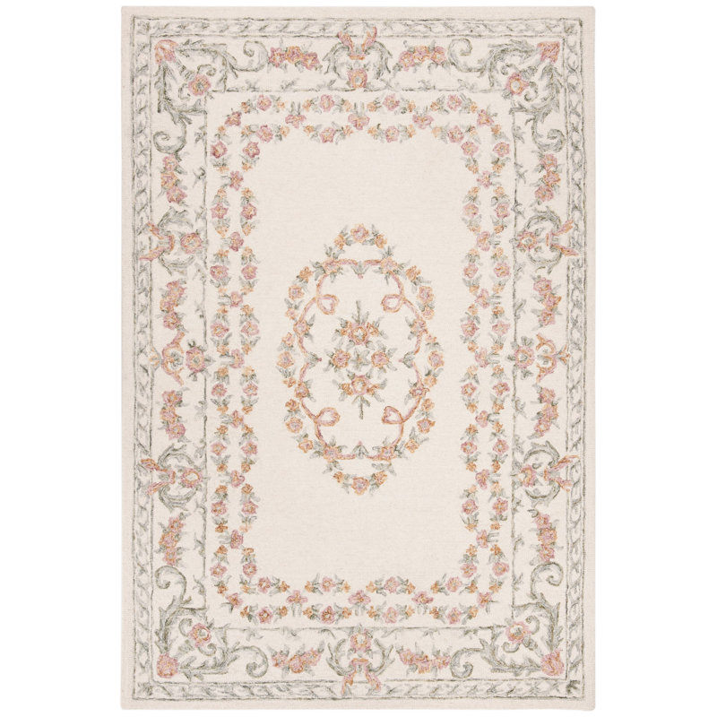 Tapis oriental en laine touffeté à la main Barnsdall, Rectangle de 5 pi x 8 pi