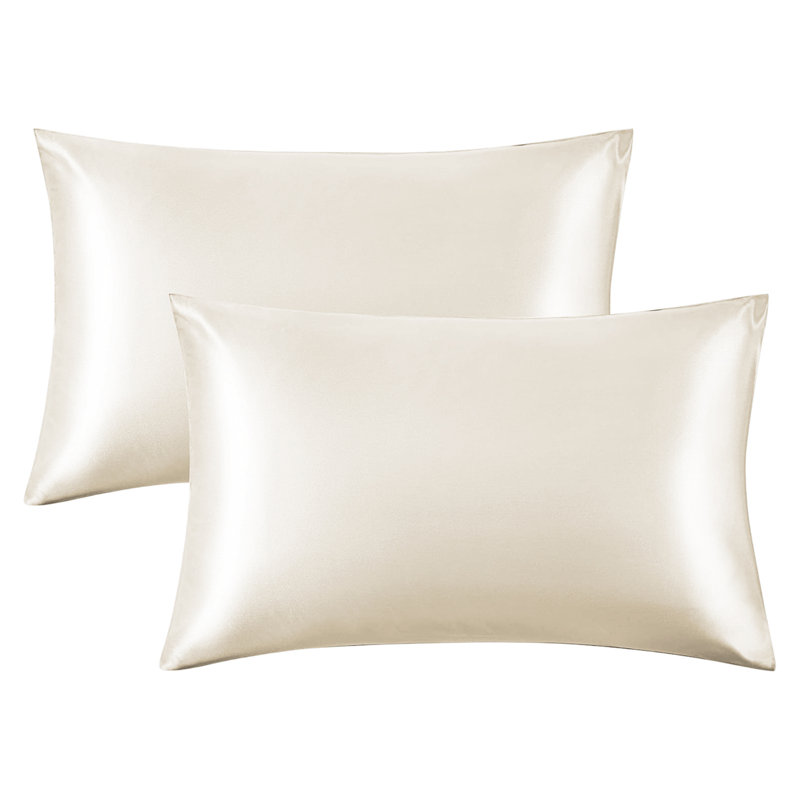 Andrius Satin Envelope Pillowcase, Ivory