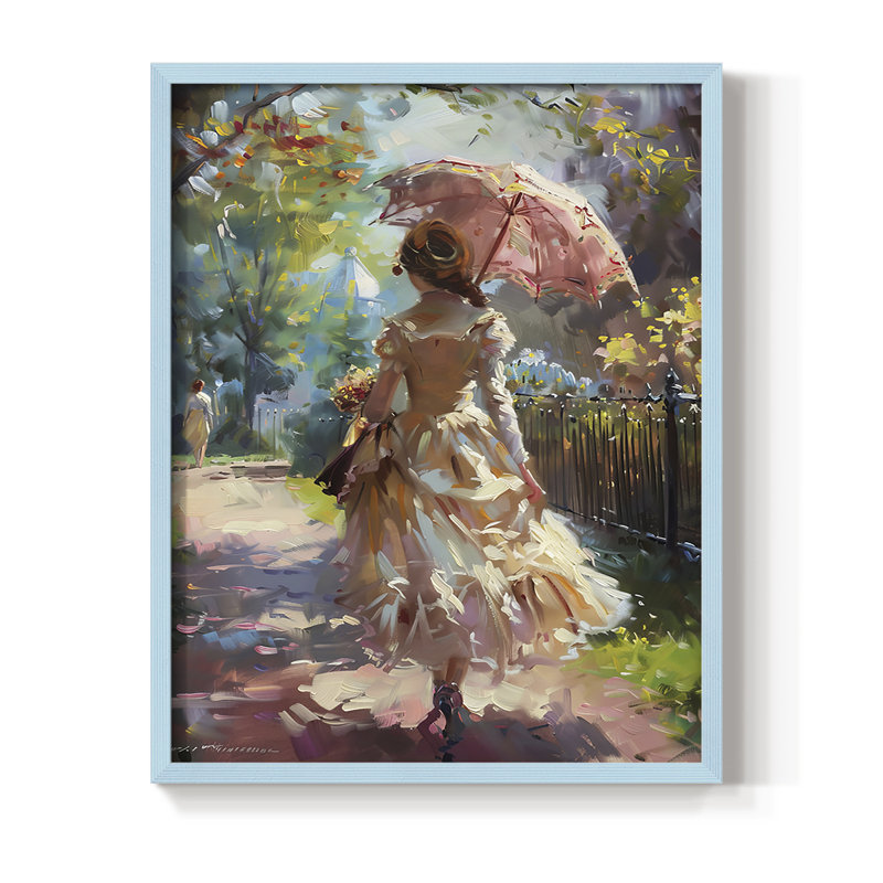 Impression encadrée WOMEN Series DCL - Bois massif, H 11 po x l 9 po, Bleu