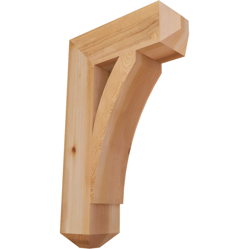 Thorton Craftsman Bracket, Western Red Cedar (Smooth), 32" H x 6" W x 20" D