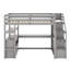 Lit mezzanine simple avec bureau et tablettes-797526395