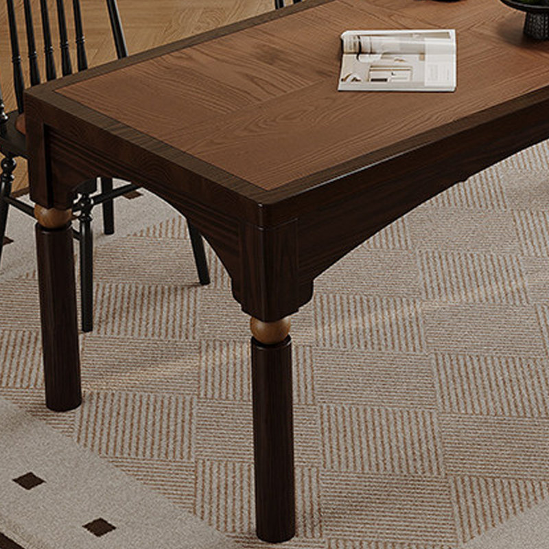 Bureau en bois massif de style rétro avec design créatif, 29.52" H x 47.24" W x 23.62" D
