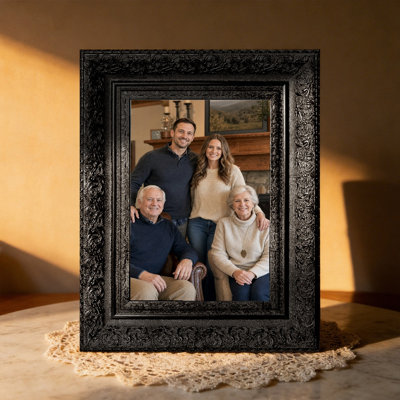 Cadre photo noir 1 PC 11 "x 14" de style rétro avec fixation murale ou de table
