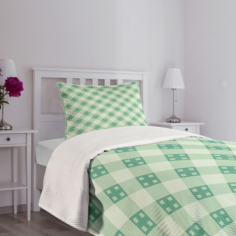 White Quilted Twin Bedspread Set for Kids
