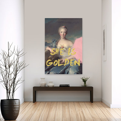 Elle est dorée - Portrait contemporain élégant et moderne - Impression d'art mural