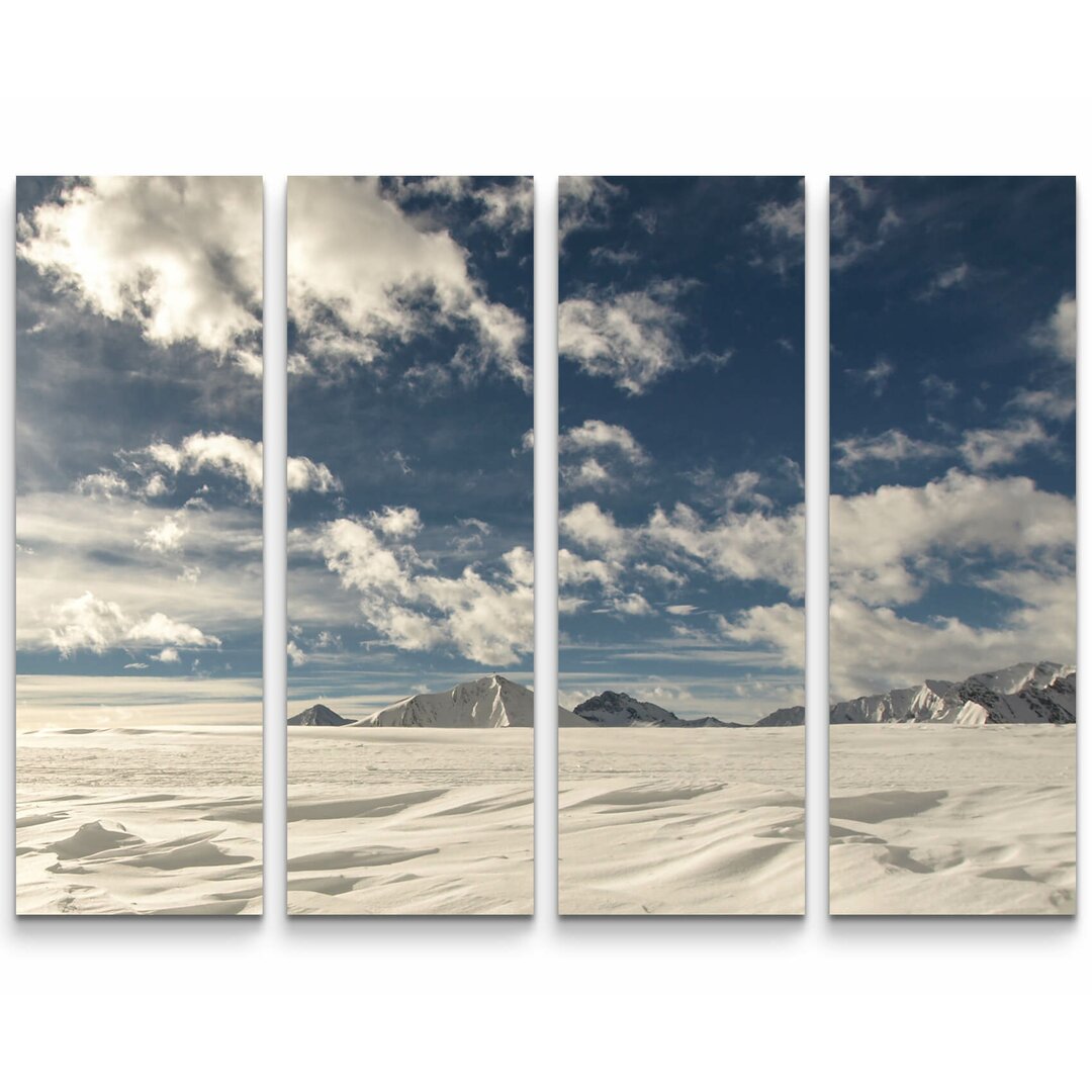 4-tlg. Leinwandbilder-Set Eisige Winterlandschaft