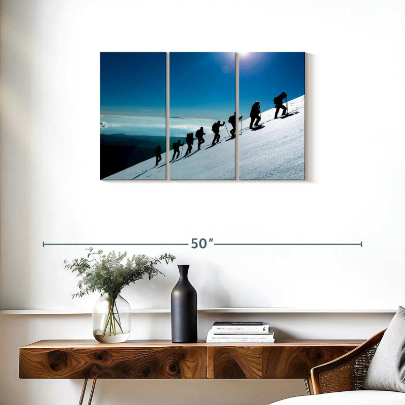 Uphill Winter Hike, 20" H x 33" W