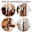 Vase de plancher de 39,4 pouces de hauteur, décor texturé en PVC brun et noir, style boho moderne pour le salon