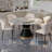  6 - Person Sintered Stone Top Pedestal Dining Set With Lazy Susan