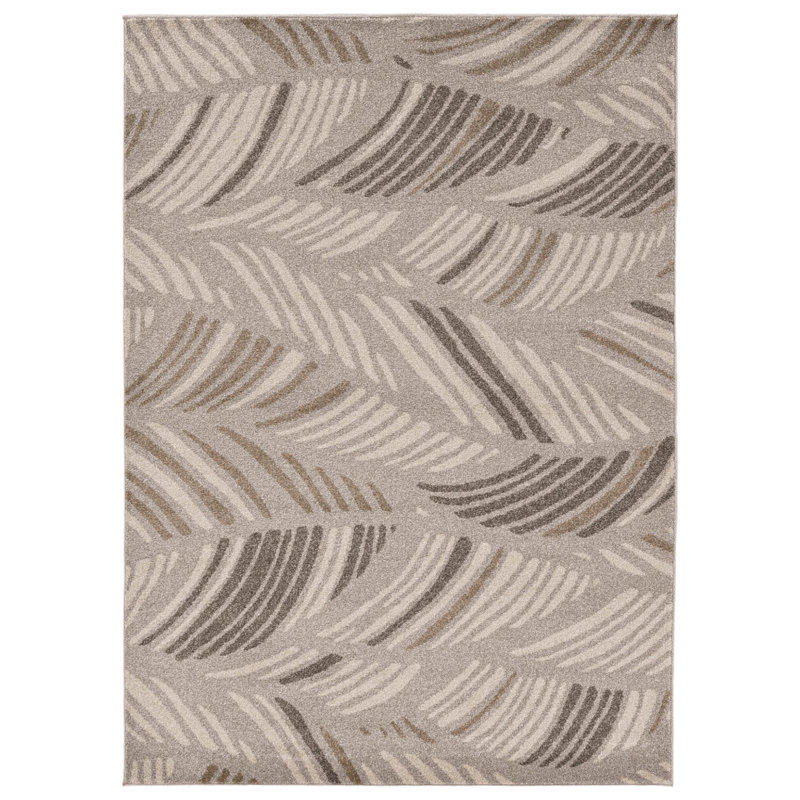 3' X 5' Grey Polypropylene Rug