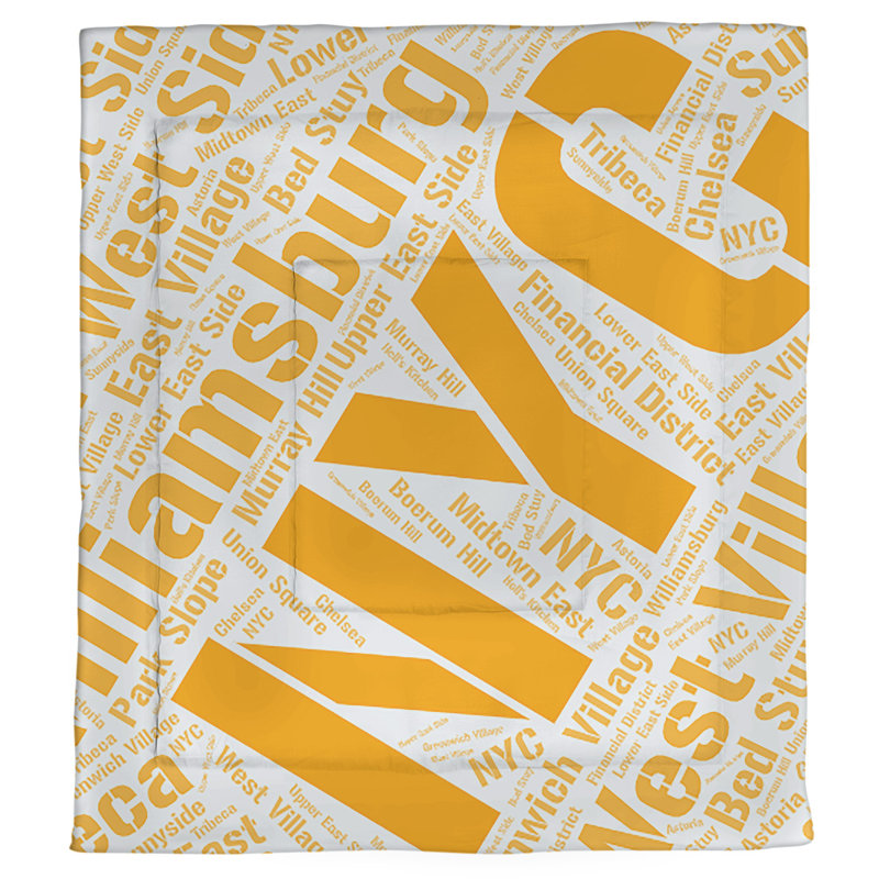 Modern & Contemporary Polyester Box Stitch Comforter, King Comforter, Orange