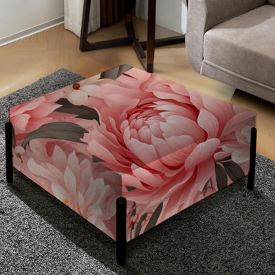 Grand repose-pieds carré floral Julieta