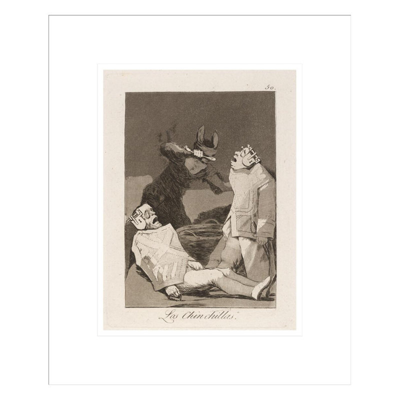 Los Chinchillas. (The Chinchillas.) Par Francisco de Goya, impression giclée encadrée, H 16,75 po x l 13,51 po