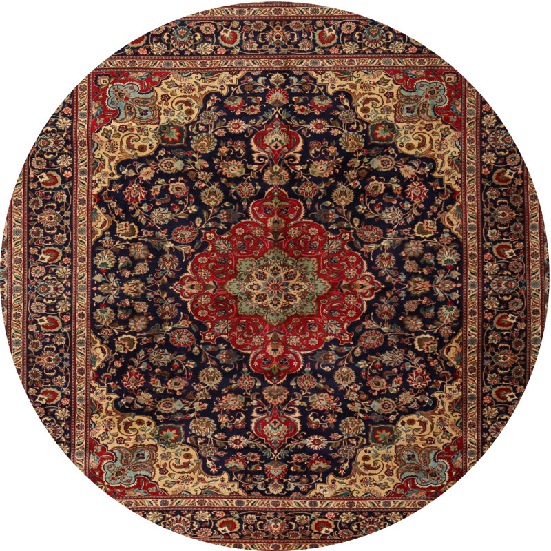 Tapis traditionnel lavable à la machine 2204, Rond 3 pi