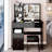 37 - Inch Left Drawer Desktop Vanity Table And Cushioned Stool, Large Sliding Mirror With Touch Controlled Tri Color Switching Brightness Adjustment For Spacious Rooms 37" Drawer, Operated Adjustable