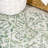 Truman Bohemian Medallion Textured Weave Green/Cream Indoor/Outdoor Rug-616034185