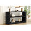 Console Modern Modern - Table de canapé mince avec tablette ouverte et grain de bois élégant-1167563903-1162821510
