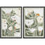Abstrait floral, art botanique contemporain contemporain, art mural, nature nordique, 2 pièces-98109908-98109907