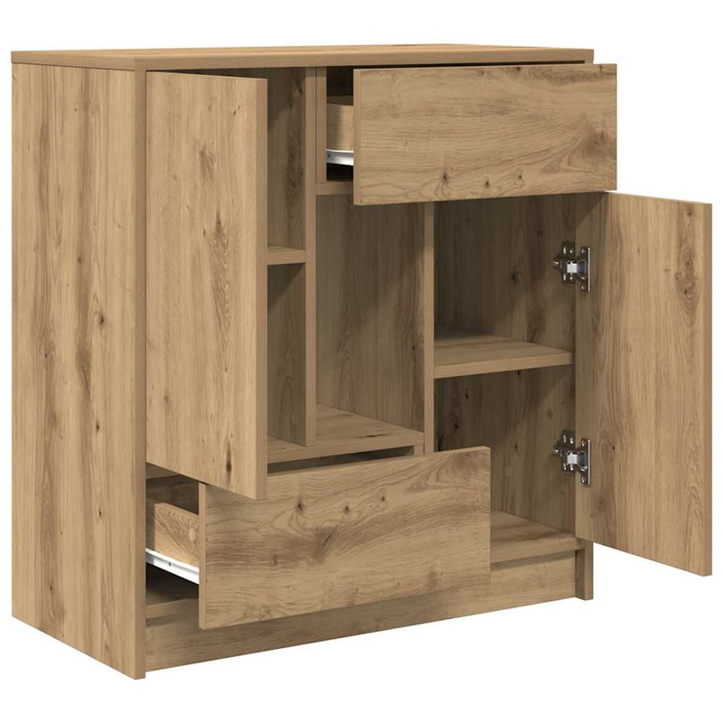 Sideboard With Drawers And Doors 70.5X34x74.5 Cm, Artisan Oak