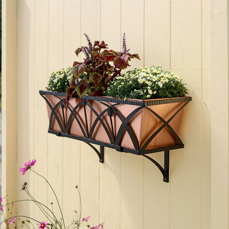 Boîte à fleurs en cuivre pour fenêtre Tobey