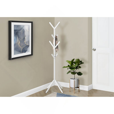 Coat Rack, Hall Tree, Free Standing, 8 Hooks, Entryway, 70"H, Bedroom, Contemporary, Modern