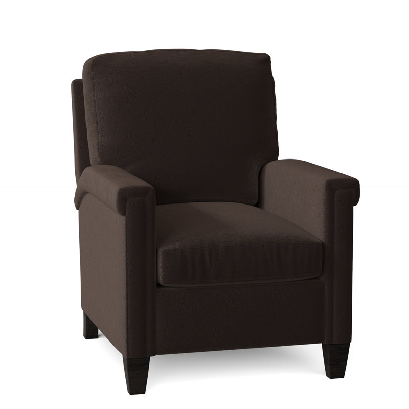 Kara 32" Wide Faux Leather Standard Recliner, Aline Light Gray Stonewash Genuine Leather, Cobblestone, Manual