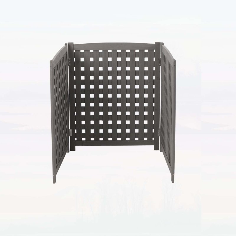 Paravent en bois pour plus d'intimité et de ventilation, Grey