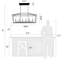 6-light Black Farmhouse Linear Lantern Chandelier