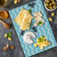Planche à découper antique Ambesonne grande taille Sealife Aqua Zig Zag bleu pâle bleu pâle