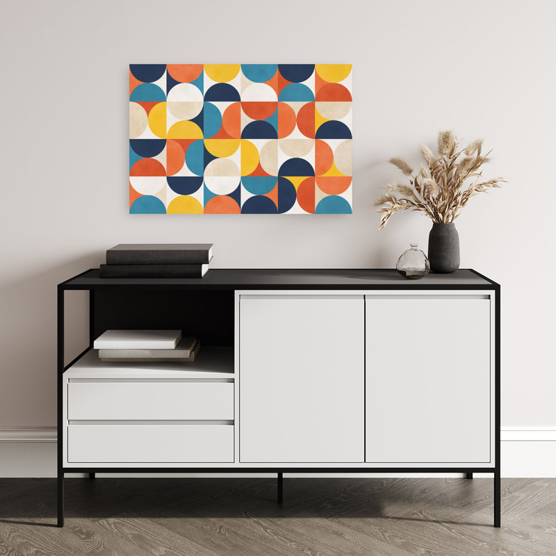 Motif coloré Mid Mid Century, 16" H x 24" W