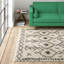 Mossy Moroccan Charcoal Grey/Beige Area Rug-1308396219