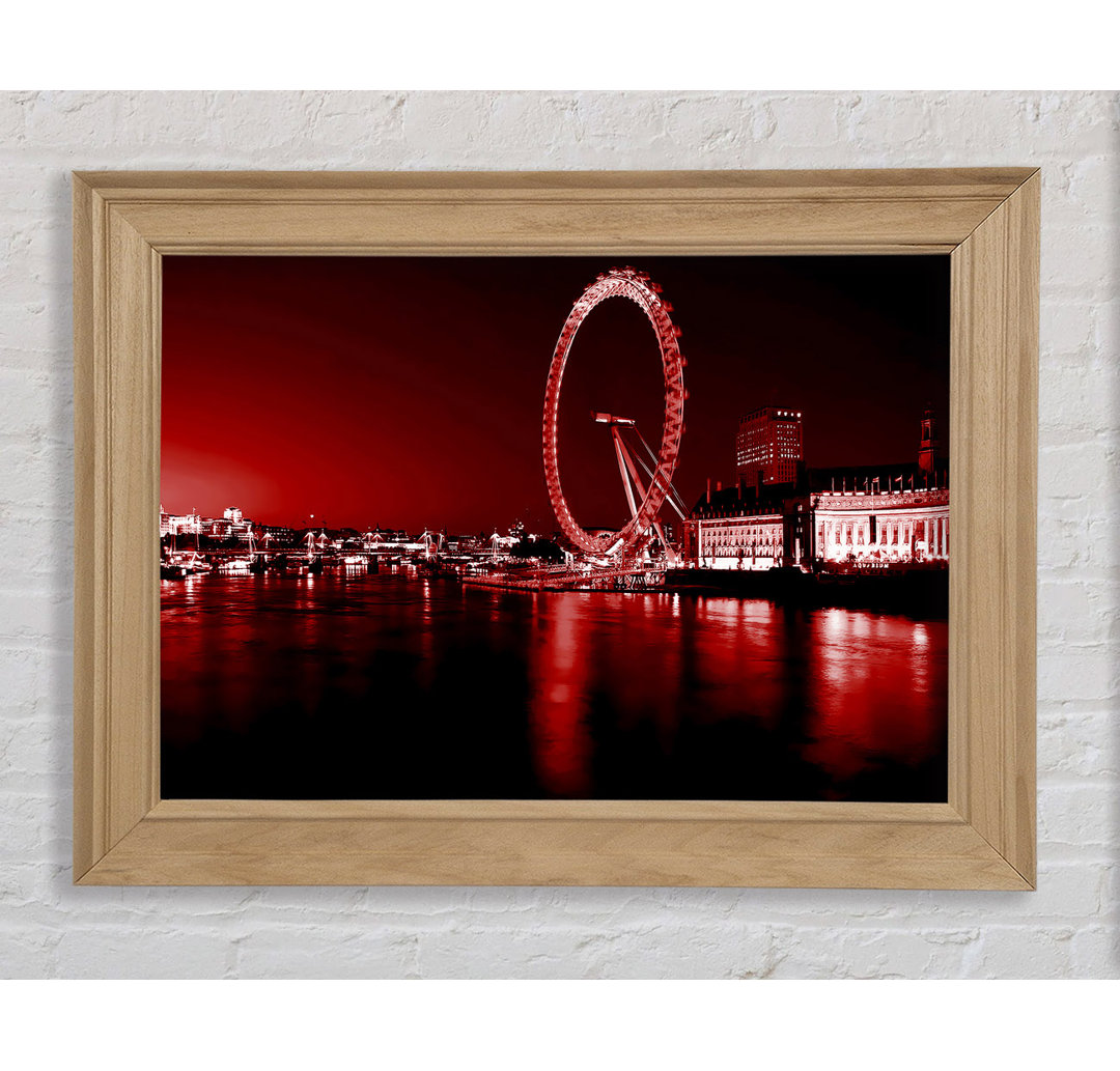 London Eye Red - Einzelner Bilderrahmen Kunstdrucke