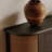 Black Solid Wood Half-circle Console Table-473083197