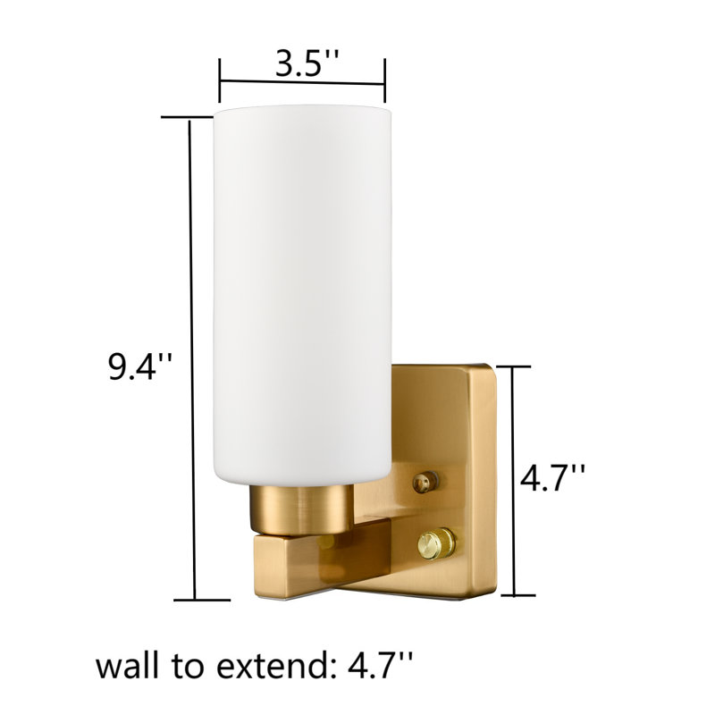 Modern Plug In Wall Sconce With Cord Brass Bathroom Vanity Light