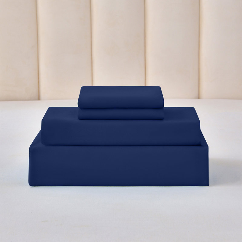 Solid Color 4-Piece Bed Sheet Set With Ultra-Fine Fiber Suitable For Family Bedrooms, Queen Sheet Set with 2 Pillowcases