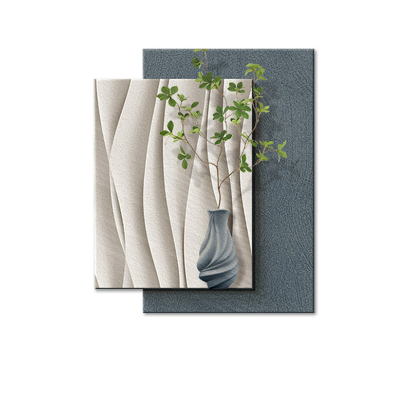 Art mural Mid-Century moderne en toile pour salon, H 39,37 po x l 33,46 po x P 1,97 po