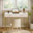 Modern Computer Desk White and Gold-1303865418